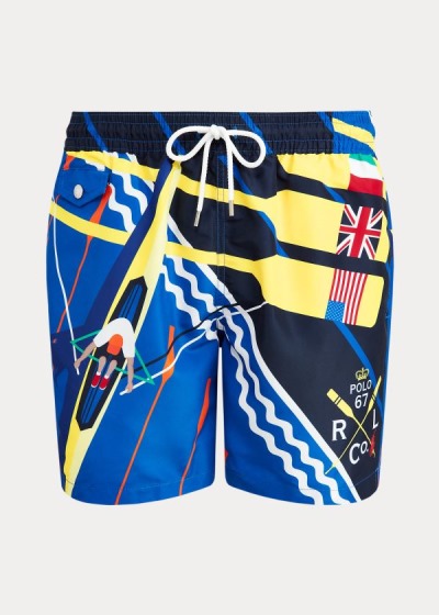 Men's Polo Ralph Lauren Rowing-Print Swimshorts | 238749FKR